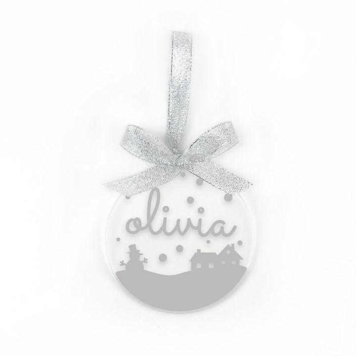 Bola Plata Navidad METACRILATO Personalizada, elige diseño - Mikeko