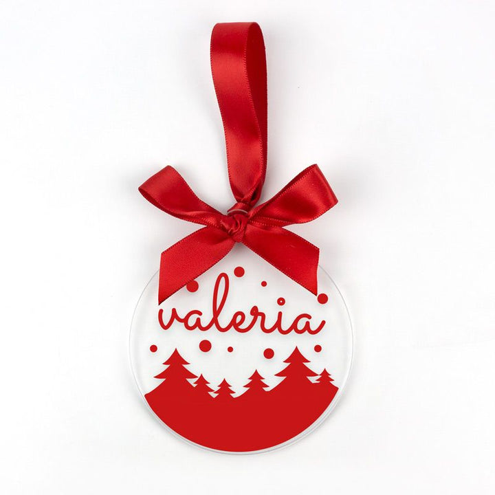 Bola Roja Navidad METACRILATO Personalizada, elige diseño - Mikeko