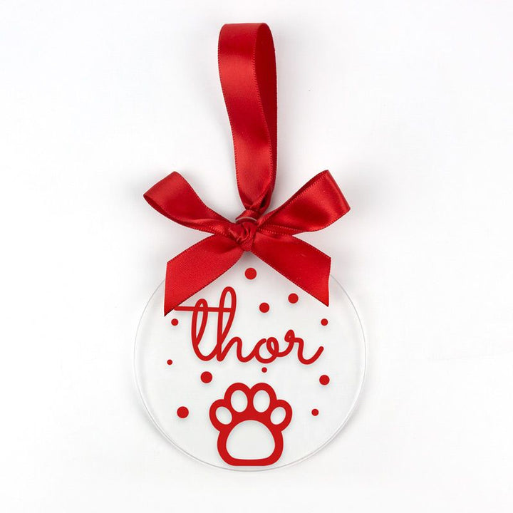 Bola Navidad METACRILATO Personalizada Huella, elige color - Mikeko