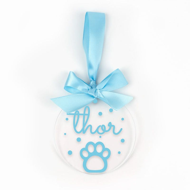 Bola Navidad METACRILATO Personalizada Huella, elige color - Mikeko