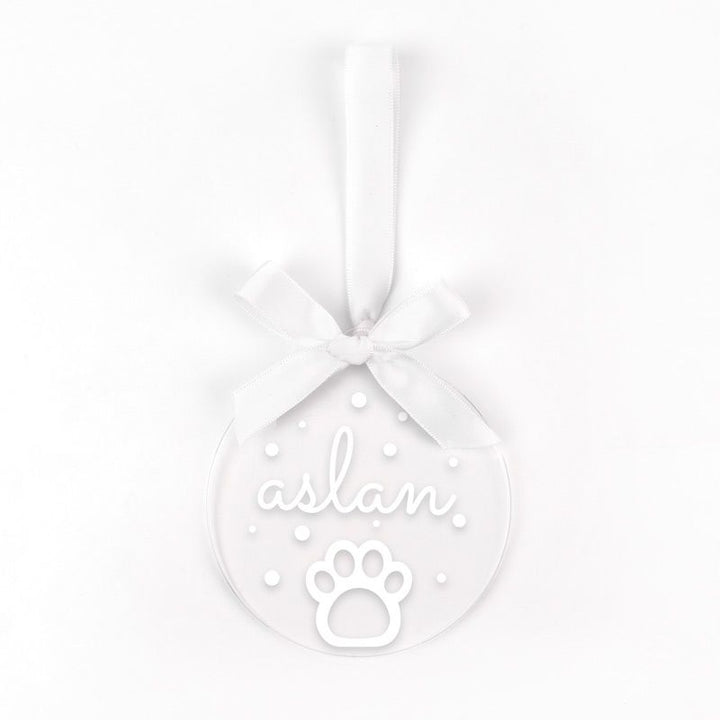 Bola Navidad METACRILATO Personalizada Huella, elige color - Mikeko