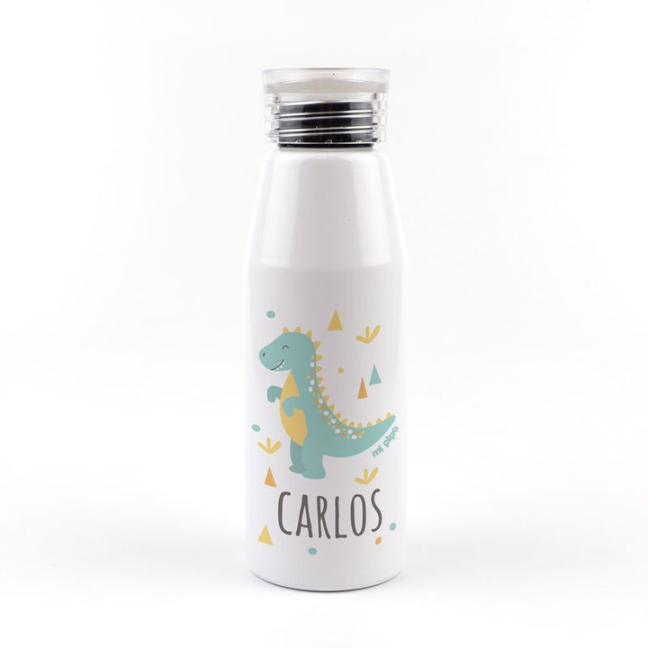 Botella Aluminio Dinosaurio 500ml Personalizada - Mikeko