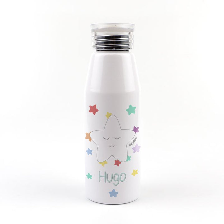 Botella Aluminio Estrella Sonrisa 500ml Personalizada - Mikeko