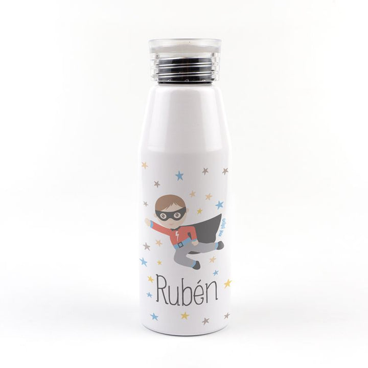 Botella Aluminio Superhéroe 500ml Personalizada - Mikeko
