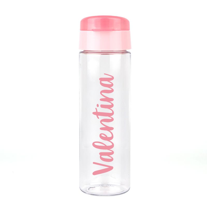 Botella Caligrafía Rosa 600 ml personalizada - Mikeko