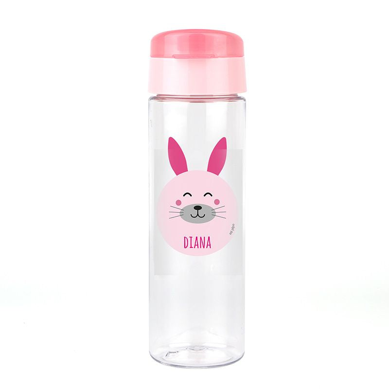 Botella Conejito Rosa 600ml personalizada - Mikeko