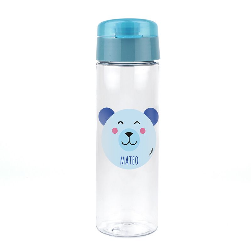 Botella Osito Azul 600ml personalizada - Mikeko