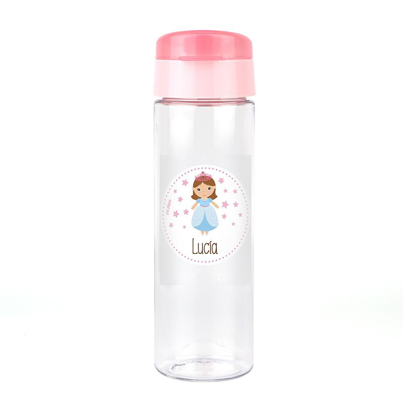Botella Princesa Rosa 600ml personalizada - Mikeko