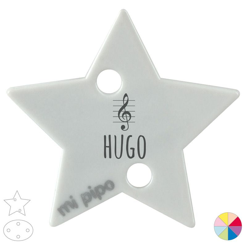 Broche Pinza Nombre + Clave de Sol - Mikeko