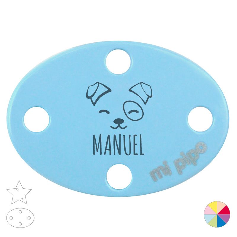 Broche Pinza Nombre + Perrito - Mikeko