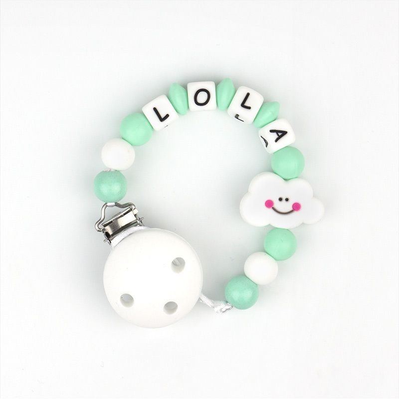 Cadenita de silicona Nube Menta personalizada - Mikeko