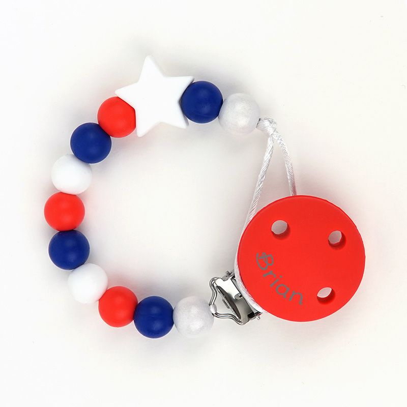 Cadenita Silicona Marinera con nombre en el CLIP - Mikeko