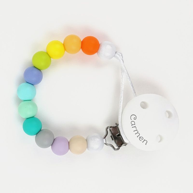 Cadenita Silicona Multicolor con nombre en el CLIP - Mikeko