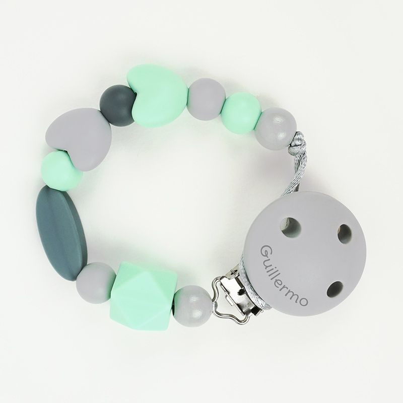 Cadenita Silicona Pandora Menta con nombre en el CLIP - Mikeko