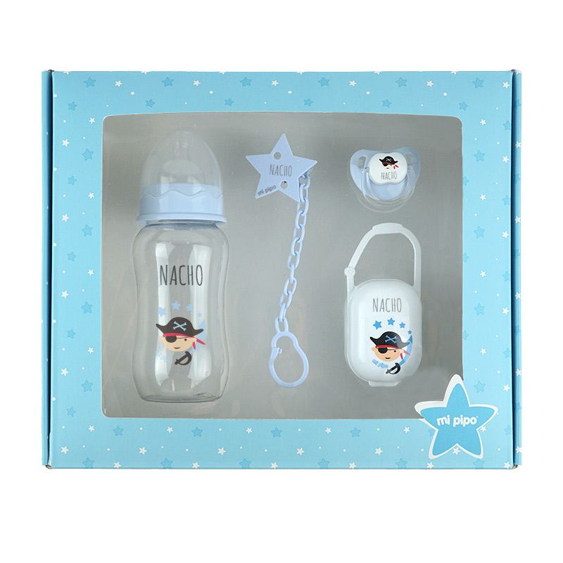 Cajita My Basics 300 Pirata Personalizada (Biberón personalizado en rosca)