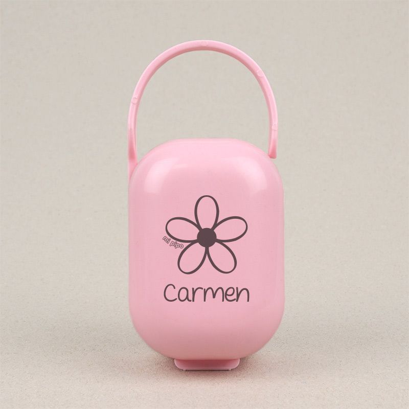 Cajita Portachupetes Nombre + Flor - Mikeko