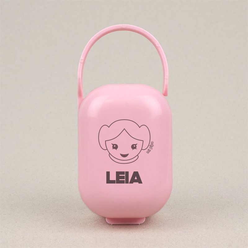 Cajita Portachupetes Nombre + Princesa Leia - Mikeko