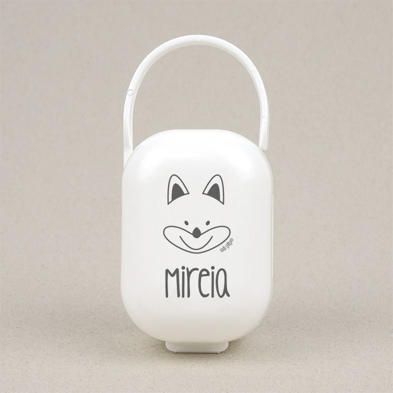 Cajita Portachupetes Nombre + Zorrito - Mikeko