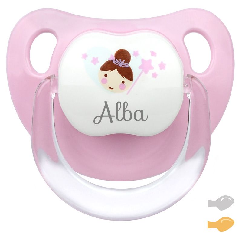 Chupete Baby Deco Hada Rosa Personalizado - Mikeko