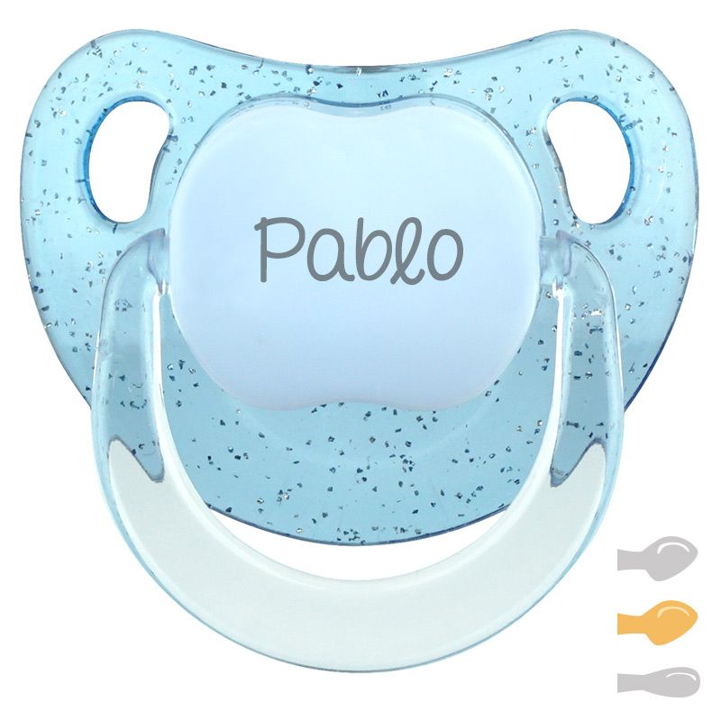 Chupete Baby Personalizado Glitter Azul - Mikeko