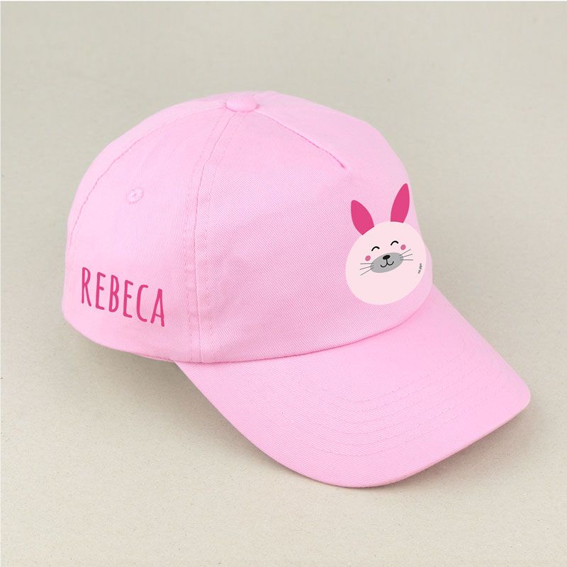 Gorra Junior Conejito Rosa personalizada - Mikeko