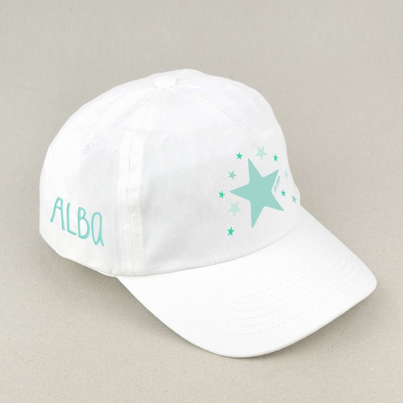 Gorra Junior Estrella Menta Blanca personalizada - Mikeko