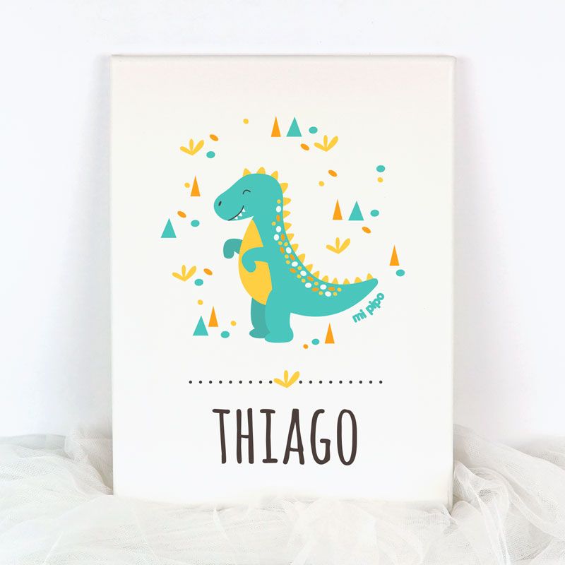 Lienzo Personalizado Dinosaurio - Mikeko