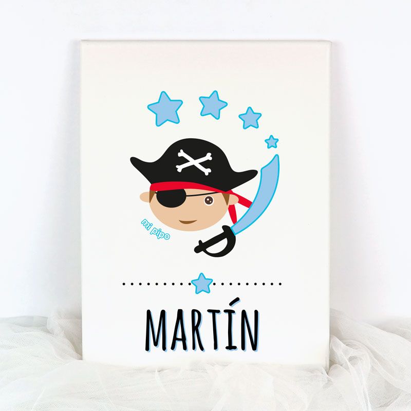 Lienzo Personalizado Pirata Estrellas - Mikeko
