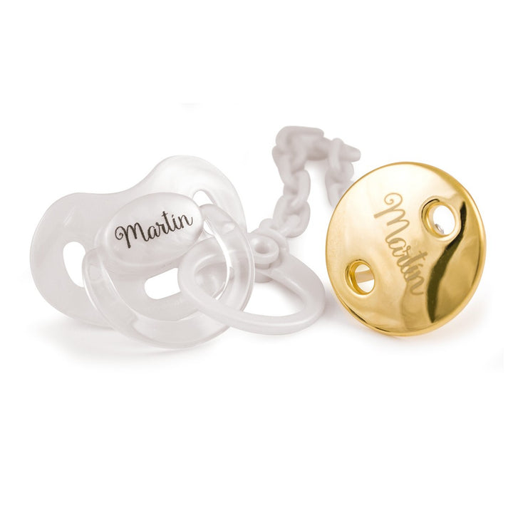 Pack Premium Chupete y Cadena Personalizada - Mikeko