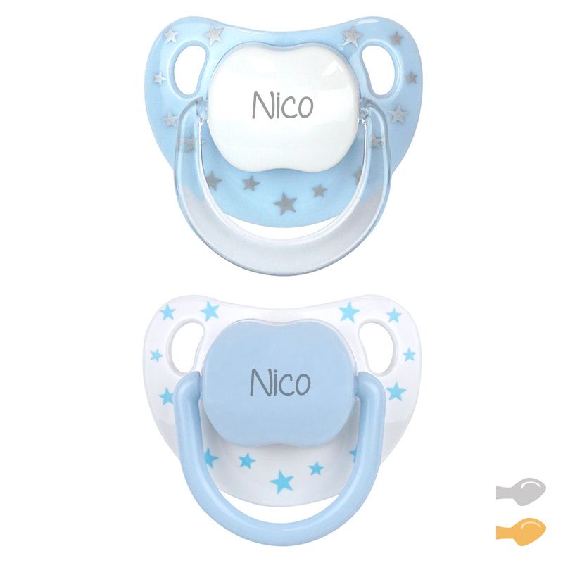 Pack Twin Baby Chic Azul Personalizado - Mikeko