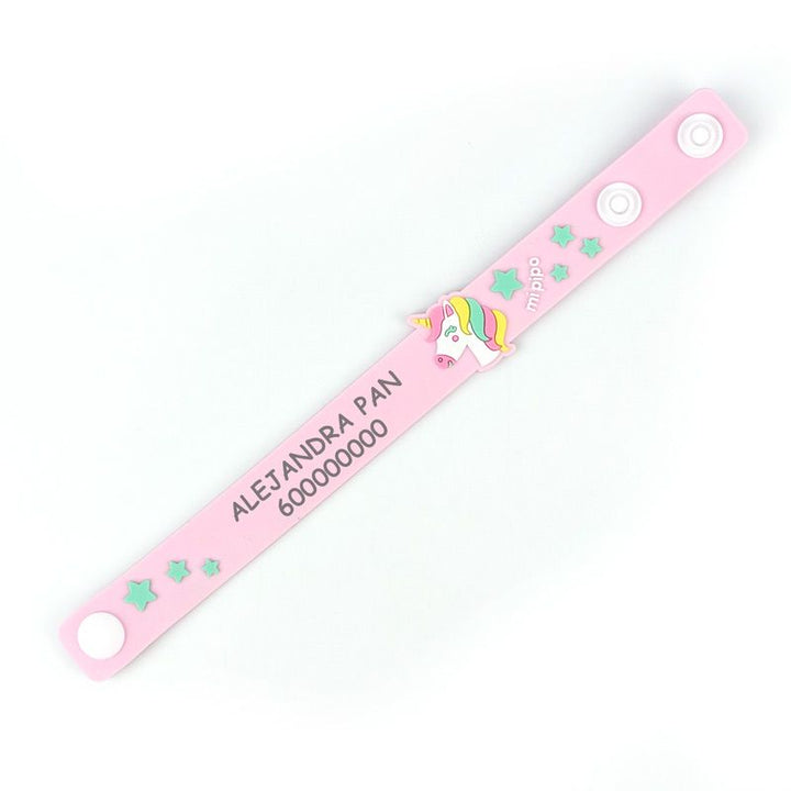 Pulsera Identificativa Personalizada Unicornio - Mikeko