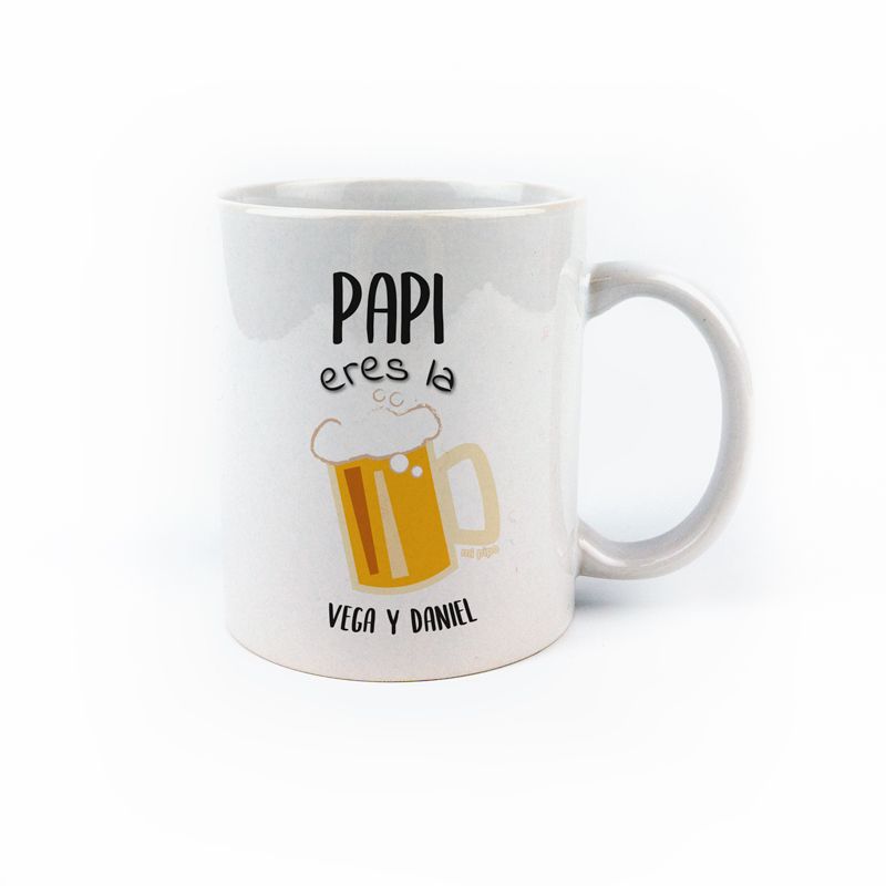 Taza cerámica o plástico Papi eres la caña (Nombres) - Mikeko