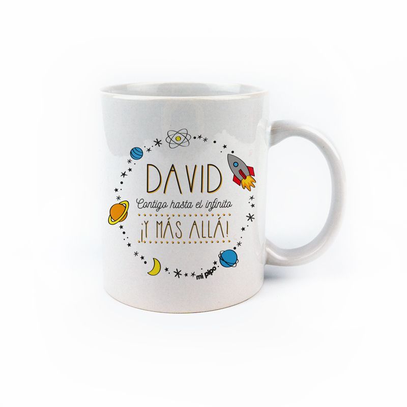 Taza personalizada (Nombre) contigo hasta el Infinito ¡y más allá! - Mikeko
