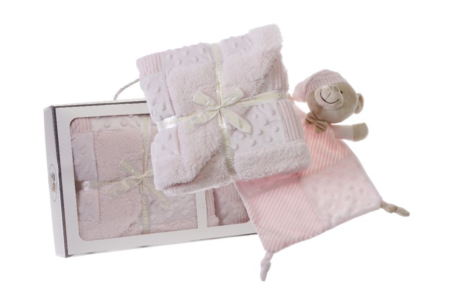 Pack Patchwork Manta + Doudou Personalizado para Bebé