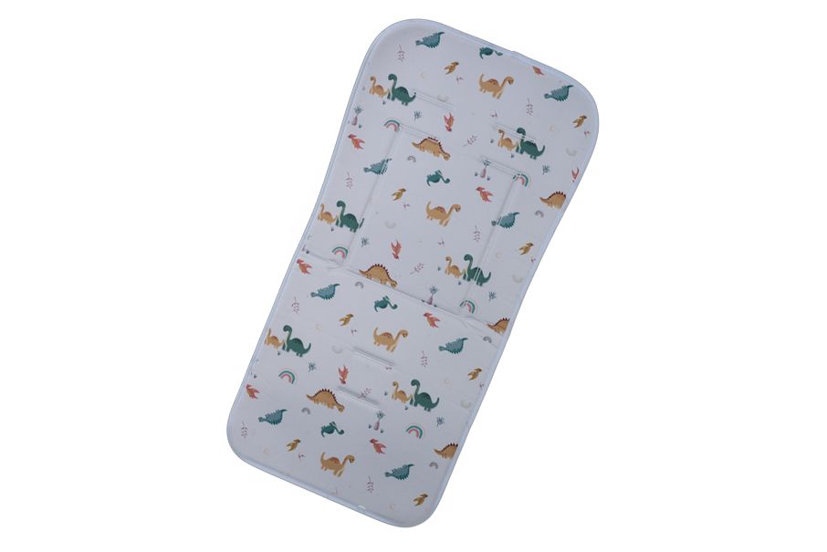 Colchoneta acolchada para carrito de bebé con estampado de dinosaurios