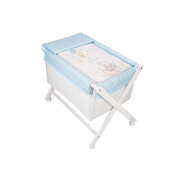 Minicuna + Vestidura Elefante Azul