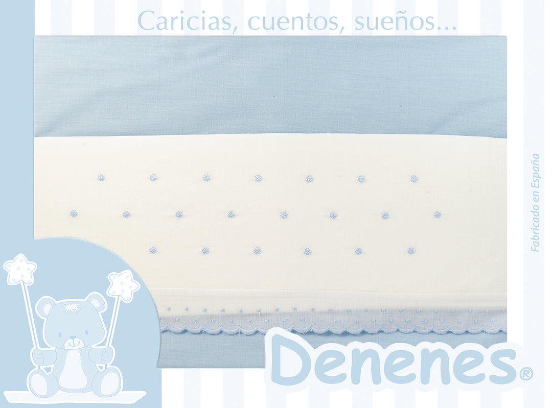 Sábana Verano Topitos Azul Coche - Mikeko