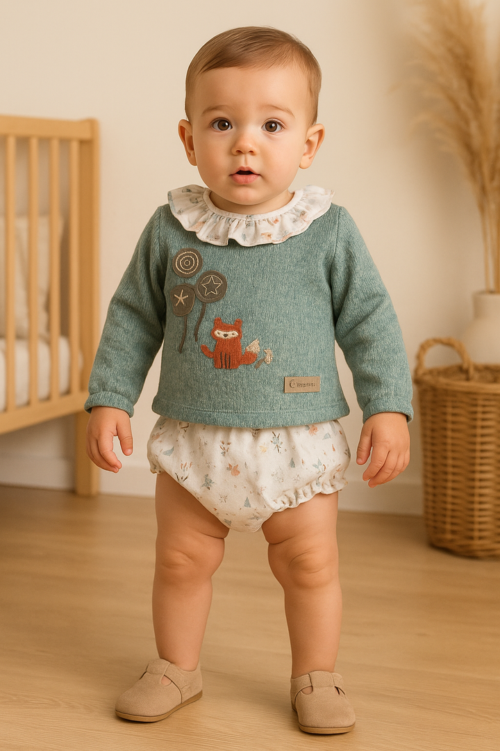 Conjunto bebé verde Jarama – Calamaro