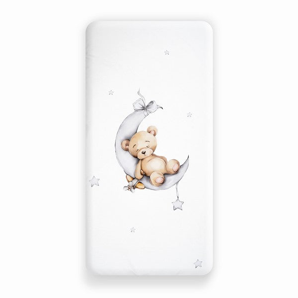 Funda Nórdica Cuna Oso Luna Gris