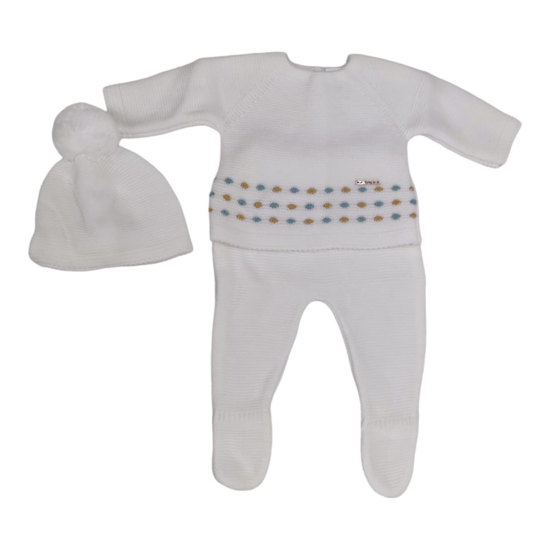 Conjunto Lana Puntadas Blanco