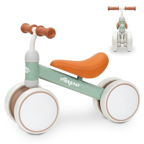 Bicicleta de Equilibrio Rosa Interbaby 4 Ruedas | Bebés Verde