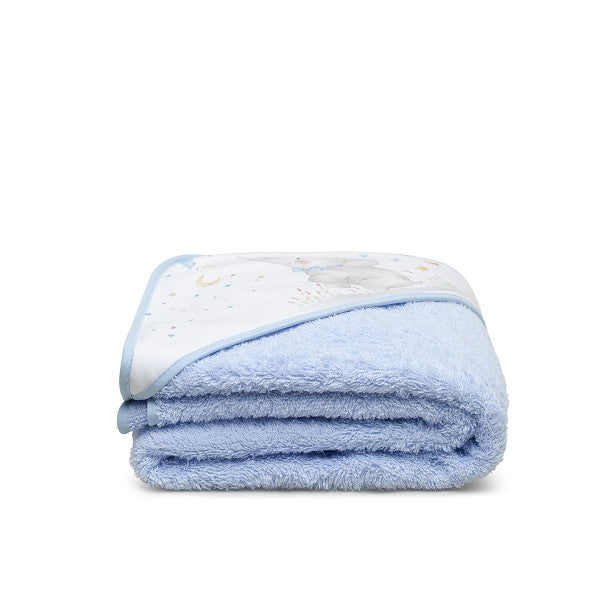 Capa de Baño Bebé + Babero Personalizado | Elefantito Azul