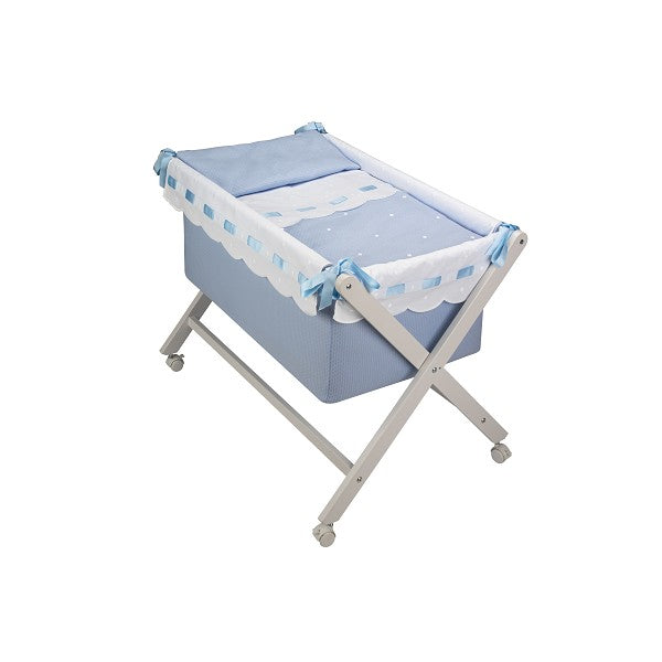Minicuna + Vestidura Zoe Azul