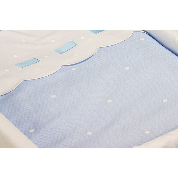 Minicuna + Vestidura Zoe Azul