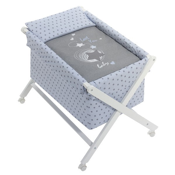 Minicuna + Vestidura Love You Azul