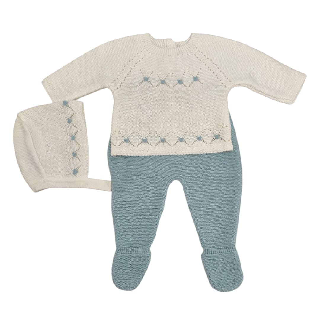 Conjunto Primavera Punto  Bebé Verde Mint