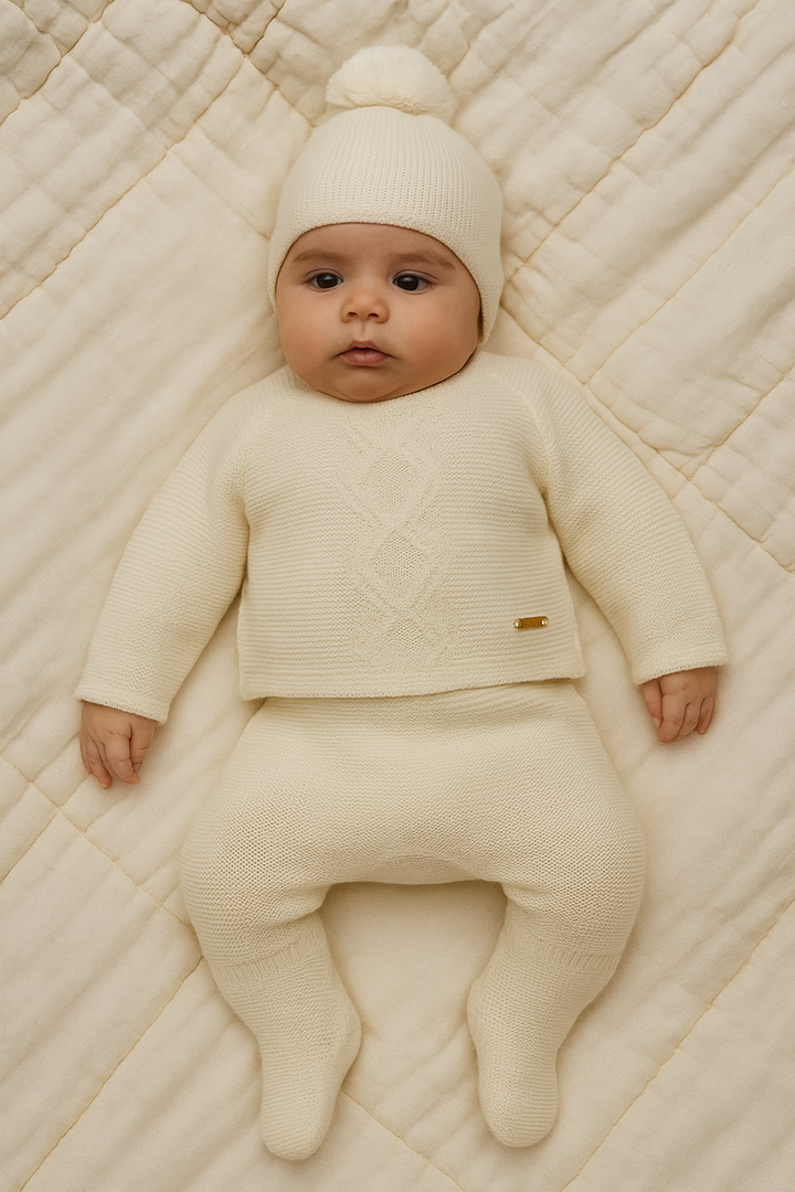 Conjunto de punto Invierno Beig
