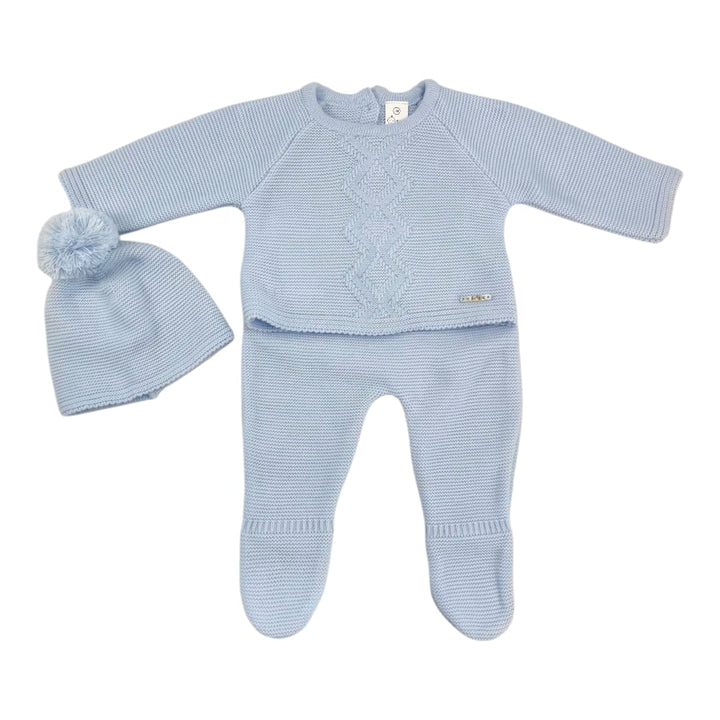 Conjunto de punto Invierno Celeste