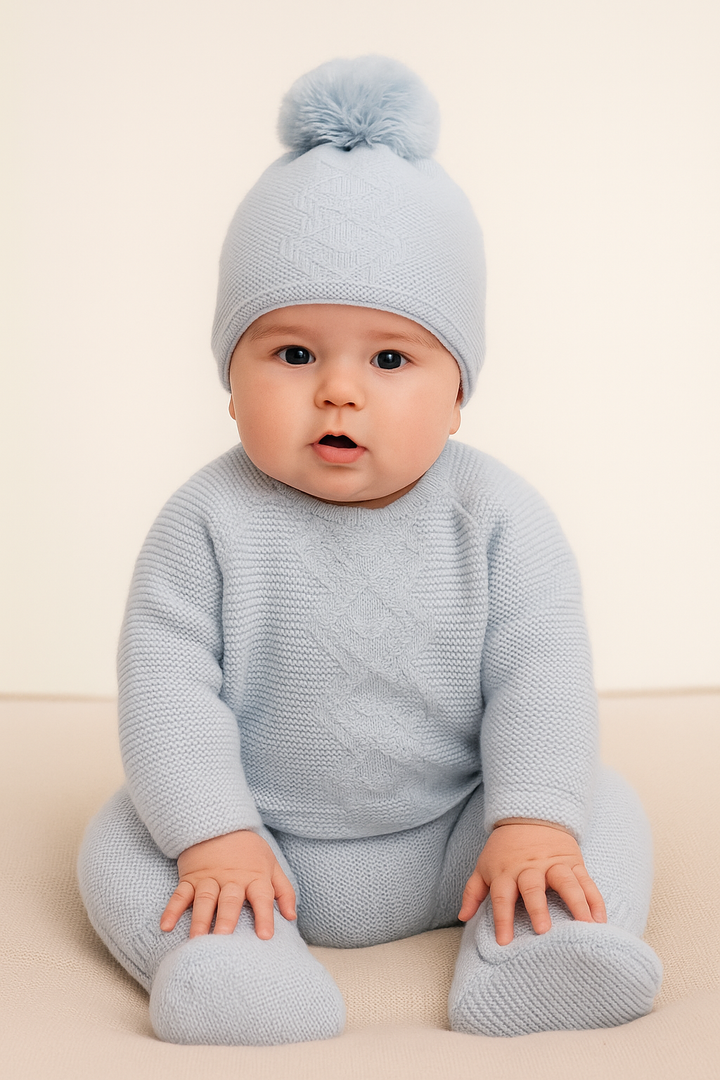 Conjunto de punto Invierno Celeste