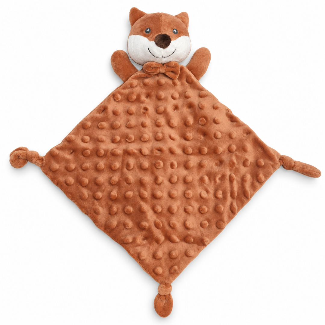 Doudou zorro terracota personalizado con nombre bordado